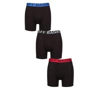 Jeff Banks Men’s Bamboo Trunks - 3 Pack Soft Breathable Stretch Underwear, Lightweight Comfortable Everyday Boxer Briefs with Elastic Waistband, UK Sizes S-XL Black Blue/Black/Red S
