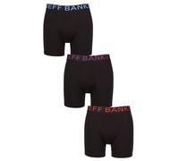 Jeff Banks Men’s Bamboo Trunks - 3 Pack Soft Breathable Stretch Underwear, Lightweight Comfortable Everyday Boxer Briefs with Elastic Waistband, UK Sizes S-XL Black S
