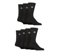 Jeff Banks Men’s Sports Crew Socks - 7 Pair Polyester Recycled Cotton Socks, Breathable Lightweight Comfortable Everyday Athletic Socks for Training Gym or Casual Wear, UK 7-11