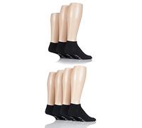 Jeff Banks Mens 7 Pair Plain Cotton Trainer Socks Black 7-11 Mens