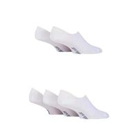 Jeff Banks Mens Plain Cotton Secret Socks - 5 Pairs Low Cut Invisible Shoe Liners, Soft Breathable Lightweight Everyday Footwear, Comfort Fit, Size 7-11 UK White