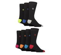 Jeff Banks Mens Plain Recycled Cotton Socks Pack of 7 (UK, Numeric, 7, 11, Regular, Regular, Heel/Toe Black)