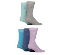 Jeff Banks Mens Plain Socks - Designer Branded for Everday or Suit with Soft Recycled Cotton Multipack of 5 Size 7-11 (UK, Numeric, 7, 11, Regular, Regular, Grey/Mint/Lilac)