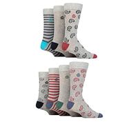 Jeff Banks Mens Recycled Cotton Patterned Socks Pack of 7