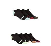 Jeff Banks Mens Recycled Cotton Patterned Trainer Socks Pack of 7 Black 7-11