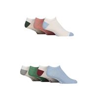 Jeff Banks Mens Recycled Cotton Patterned Trainer Socks Pack of 7 (UK, Numeric, 7, 11, Regular, Regular, Heel & Toe White Assorted)