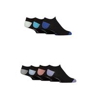 Jeff Banks Mens Recycled Cotton Patterned Trainer Socks Pack of 7 (UK, Numeric, 7, 11, Regular, Regular, Heel & Toe Black Multi)