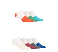 Jeff Banks Mens Recycled Cotton Patterned Trainer Socks Pack of 7 White 7-11