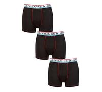 Jeff Banks Men's Sports Trunks Pack of 3 Black M
