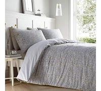 Jeff Banks Pour La Maison Metz - Luxury Quality 100% Cotton Reversible Designer Duvet Cover Quilt Bedding Set - King Size (230cm x 220cm) + 2 Matching Pillowcases