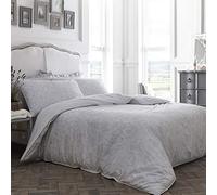 Jeff Banks Pour La Maison Toulouse - Floral Luxury Quality 100% Cotton Reversible Designer Duvet Cover Quilt Bedding Set - Double (200cm x 200cm) + 2 Matching Pillowcases