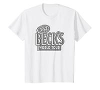 Jeff Beck - Beck's World Tour T-Shirt, Youth, White, X-Small