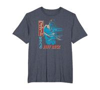 Jeff Beck - Blue Wind Japan T-Shirt, Men's Big and Tall, Heather Blue, 3X Tall