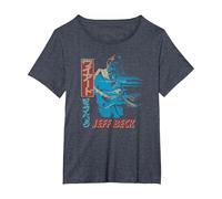 Jeff Beck - Blue Wind Japan T-Shirt, Women's Plus, Heather Blue, 6X