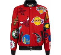 Jeff Hamilton NBA Collage wool bomber jacket - Red M-XXXL