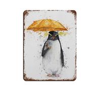 Jeff The Grumpy Penguin Tin Sign Vintage Metal Pub Club Cafe Bar Home Wall Art Decoration Poster Retro 12x16inch(30x40cm)