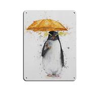 Jeff The Grumpy Penguin Tin Sign Vintage Metal Pub Club Cafe Bar Home Wall Art Decoration Poster Retro 12x16inch(30x40cm)