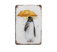 Jeff The Grumpy Penguin Tin Sign Vintage Metal Pub Club Cafe Bar Home Wall Art Decoration Poster Retro 8x12inch(20x30cm)