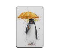 Jeff The Grumpy Penguin Tin Sign Vintage Metal Pub Club Cafe Bar Home Wall Art Decoration Poster Retro 8x12inch(20x30cm)