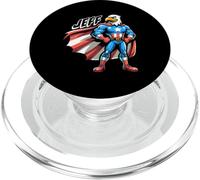 Jeff USA Eagle Patriotic Superhero for Boys Name Jeff PopSockets PopGrip for MagSafe