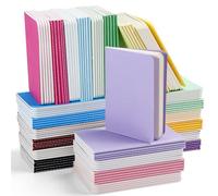 Jeffbaubl 60 Pack Notebooks Bulk, 3.5 x 5.5 In Pocket Notepads, Portable Small Lined Notepad, Small Colorful Cover Notebooks, Mini Journals for Home Office Travel Gift, 30 Sheets/60 Pages, 12 Colors