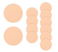 Jeffdad 12 Pcs Round Makeup Sponges, Facial Powder Puff Cosmetic Sponge Round Foam Pad Beauty Makeup Eye Foundation Powder Blender for All Skin Types Wet and Dry Dual Use(Skin Color)