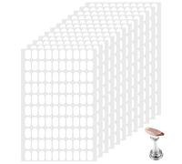 Jeffdad 1200 PCS Double Sided Dots, Double Sided Tape for Nail Display, Nails Stand Sticky Tack Clear No Trace Poster Adhesive Dots for Festival Decoration Sticky Dot (0.51 X 0.31 Inches)