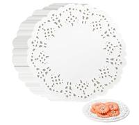 Jeffdad 150 Pcs Assorted Sizes Paper Doilies, 4.5" Lace Doilies for Food, Tables, Plates, Cakes, Desserts, Crafts (4.5 inch)