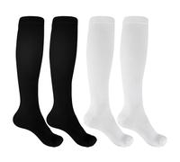 Jeffdad 2 Pairs Compression Socks for Women Men, 15-25mmHg Knee High Compression Stockings for Sport, Medical Compression Flight Socks for Nurses Running Flying Pregnancy Travel(S-M)