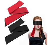 Jeffdad 2 Pcs Satin Eye Mask, Silk Blind Folds for Adult Play, Comfortable Eye Mask Blindfold for Women Men, Blindfold and Hand Ties for Bedroom