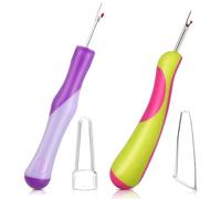 Jeffdad 2PCS Sewing Seam Ripper, Sewing Stitch Ripper, Thread Removers Stitch Rippers with Protective Cap Professional Thread Cutter for Embroidery Hand Sewing Crafting Cross Stitching Knitting