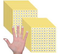 Jeffdad 6000 Pcs Small Number Stickers, 1-200 Consecutive Round Number Stickers Labels, 0.4'' Self Adhesive Numbered Label Inventory Organizing Decals for Indoor Outdoor Storage Boxes