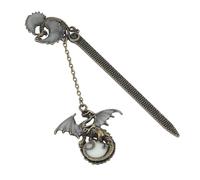 Jeffdad Dragon Bookmark, Fantasy Bookmark Gifts Glow in The Dark, Metal Bookmarks for Book Lovers, Cool Bookmarks Gifts for Women Men(Bronze Dragon and Phoenix)