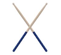 Jeffergarden 1 Pair 5A Anti Slip Drumstick Antiskid Drum Sticks Maple Wood Drumsticks Triangular Tip with Non Slip Wrapped Handle Musical Instrument Drum Set Accessories (Blue)
