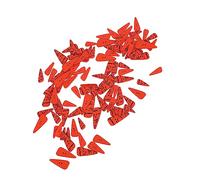 Jeffergarden 100PCS Wooden Carrot Buttons 2 Holes Orange Carrot Nose Buttons 4 Sizes for DIY Crafts Christmas Decorations Snowman Sewing Art Supplies (Straight)