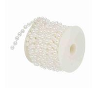 Jeffergarden 10m Faux Pearl Bead Garland String Roll Chain 8mm ABS Imitation Pearl Beads for Wedding Party Christmas Decorations with 2 Color Options (White)