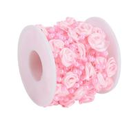 Jeffergarden 10M Rose Artificial Pearl Wire Beads Garland String, ABS Imitation Bead, Christmas Wedding Decoration Accessories for Party, Stage, Clothing, and More (Pink)