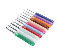 Jeffergarden 11pcs Crochet Hooks Ergonomic Aluminum Crochet Hook Set for Home and Handcraft 0.1-0.31inch