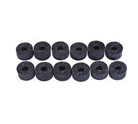 Jeffergarden 12 Gray Felt Washers for Hi Hat Clutch Cymbals, Drum Protection 25mm OD 10mm ID Prevents Metal Damage with Round Shape