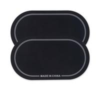 Jeffergarden 2 Pack Bass Drum Patches Material Double Pedal Compatible Self-Adhesive Drumhead Protectors for Extended Durability (18x10cm)