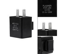 Jeffergarden 2 Pin LED Flasher Relay, Plastic Metal Construction, Fixes Hyper Flash for 12V Motorcycles and Bikes