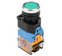 Jeffergarden 22mm Momentary Push Button Switch, LED Light 10A, with Retardant , for Remote Control in Electromagnetic Starter Contactor Relay