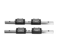 Jeffergarden 2Pcs Linear Rail Bearings HG15-300mm Cast Iron Linear Guide Rail with 4Pcs HGH15 Bearing Slide Block High Accuracy Long Service Life for Automation Equipment Measuring Machines
