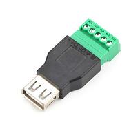 Jeffergarden 2Pcs Solderless, 6803 Bearing Stainless Steel M6 Nuts and Washers Type A Female USB Terminal Adapter Converter