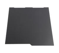 Jeffergarden 3D Printer Build Plate Star, PEY Printing Platform Flexible PEI PET Double Sided Print Bed Sheet Smooth Spring Steel with Carbon Fiber, 256x268mm, Side for 3 Combo Black