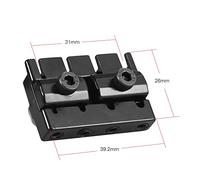 Jeffergarden 4-string Headless Electric Bass Guitar String Locking Nut Set, Zinc Alloy, Tightly Locks Strings, 2 Wrench and 2 Screws, Suitable for 4-string Headless Bass