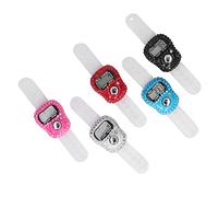 Jeffergarden 5 Pcs Electronic Finger Counter Clicker, Resettable Tally Counters, Accurate Counting, Mini Handheld Device for Sports Coaching, Knitting and Fishing