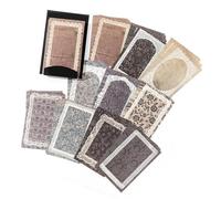 Jeffergarden 50 Sheets Lace Edged Scrapbooking Paper, Vintage Stationery Paper with Unique Designs for Journaling, Letter Writing, Crafting Decorations (Type 3)