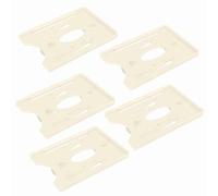 Jeffergarden 5Pcs IC Card Holder ABS Windshield Display Sleeves 90x60x7mm for Parking Permit and ID Badge, Center Buckle Retention, Quick Insert Mount, for Vehicle Community Personnel (with Suction