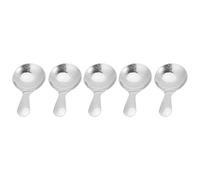 Jeffergarden 5Pcs Ice Cream Scoop, 304 Stainless Steel Dessert Spoon Teaspoons, Rounded Smooth Edges Mini Short Spoons 3.5 X 1.8in for Ice Cream Tea Salad Dessert (Silver)
